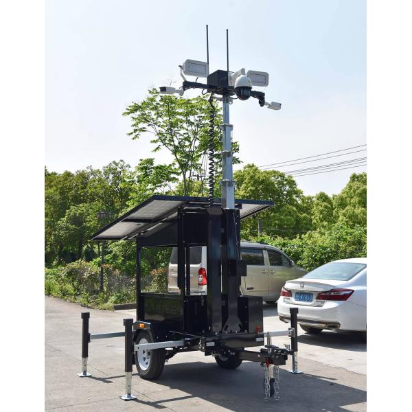 Full-Day Work Solar Powered Camera Cctv Trailers For Construction Site Monitoring