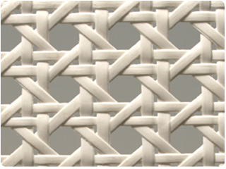 white pvc 1/2 cane webbing mesh