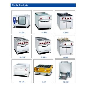 Professional Gas Powered Restaurant Cooking Equipment in Stainless Steel