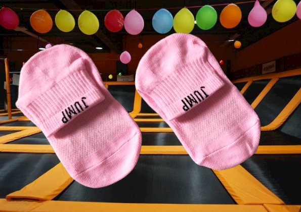 Customized Size Unitix Trampoline Grip Socks High Temperature Non Slip Socks Kid Adult Anti Friction Bounce Yoga Socks