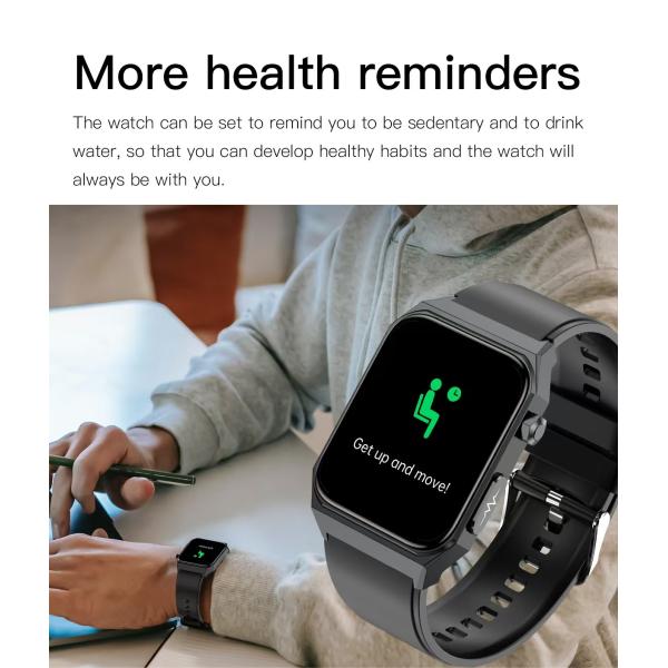 E530 Smart watch Music Control Health Monitoring Smartwatch With Blood Sugar SMS Reminder