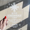 Buy Silk Screen Snowflake Wedding Invitations , Acrylic Wedding Invitations at wholesale prices