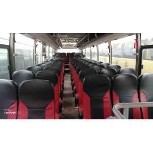 Red Yutong Used Coaster Bus ZK6121HQ3Z 68 Seat RHD Support Diesel A/C Two Doors