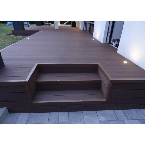 100 X 25 Hollow Plastic Decking Boards WPC Wood Plastic Composite Flooring