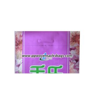 10kg Laminated Woven Polypropylene Bags / Rice Packaging Bags with Handle