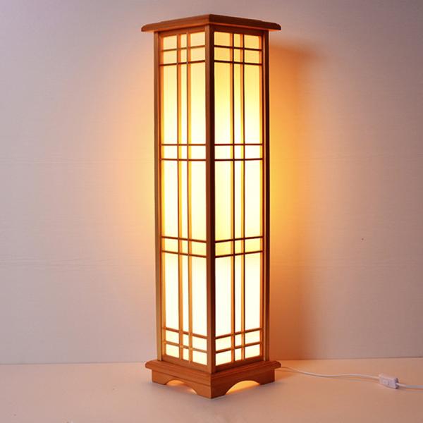 Modern wood Floor Lamp Washitsu Tatami Decor Window Pane Lamp Restaurant Living Room japanese lamp(WH-WFL-01)