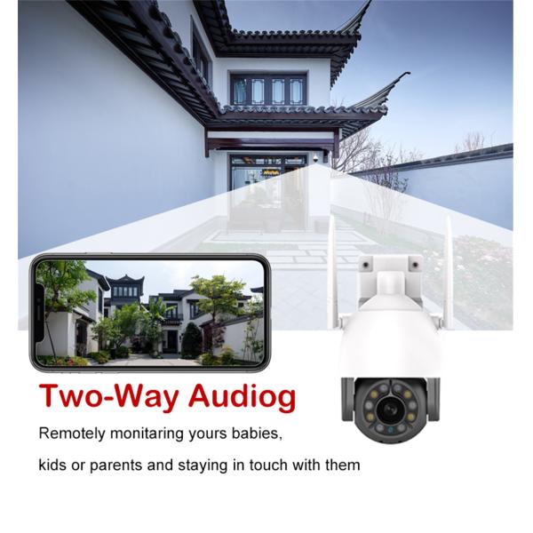 Security Camera Outdoor Whalecam 1080P Wi-Fi With Pan/Tilt, Color Night Vision, 2-Way Audio, Motion Detection Whit Alexa