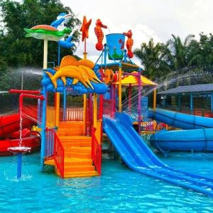 Fade Resistant Splash Water Playground Hot DIP Galvanizing With Bucket