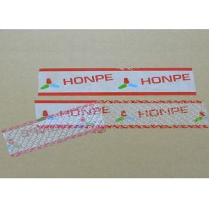 Anti - Counterfeit Seal Custom Tamper Evident Tape PET Wrapping 45mm * 50m