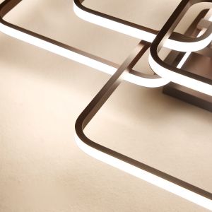 Rectangle ceiling Lights Acrylic Lampshade Square Rings For Living Room Bedroom