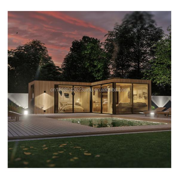 Steel Structure Wooden House Garden Bedroom Beach Scenery Characteristics Home Stay Hotel 20ft Wooden Container House