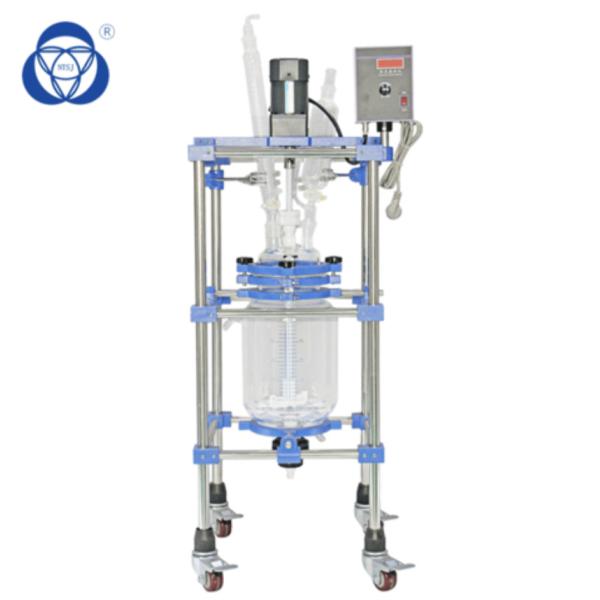 Buy Lab Single Triple Layer Reactor Glass Reactor 1l 3l 5l 50 Liter 100l Jacketed Filter at wholesale prices