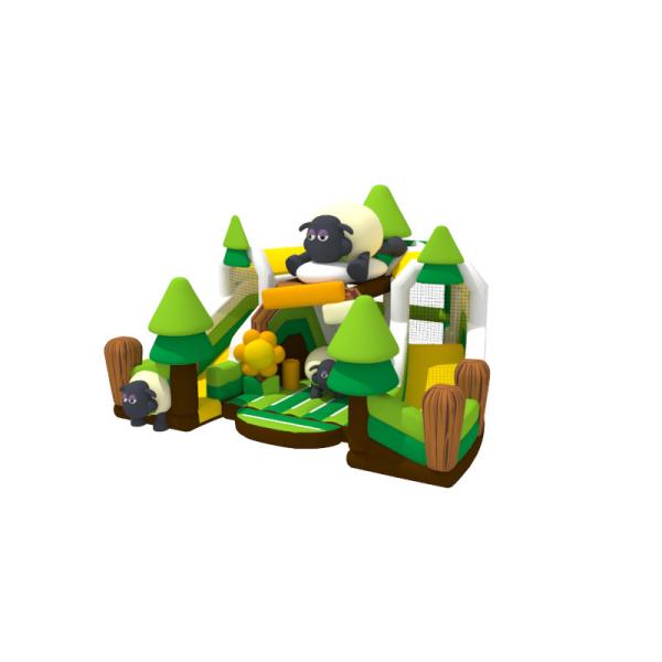 Buy Children Inflatable Fun City Attractive Sheep Theme Inflatable Outside Amusing Playground at wholesale prices