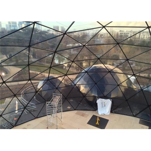 Portable Economical Half Sphere Geodesic Dome Tent Fire Resistant With Decoration