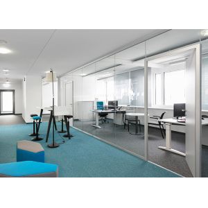 Sound Absorption Easy Assemble Glass Partition Wall For Office Partition Room