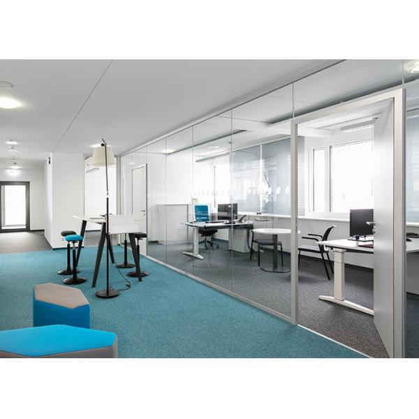 Sound Absorption Easy Assemble Glass Partition Wall For Office Partition Room