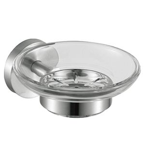 China Bathroom Glass Soap Holder Hotel Wall Mounted Soap Bracket Polished on sale