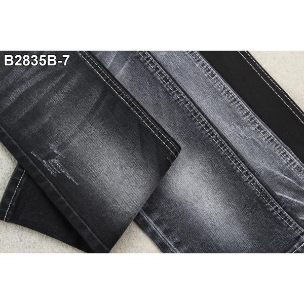 Buy 62/63” Light Slub Black Denim Jeans Fabric 10.5oz For Garment at wholesale prices