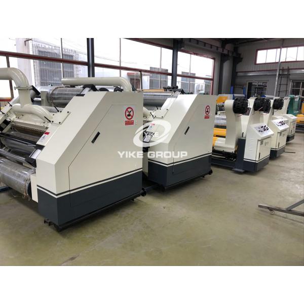 Vacuum Adsorption Single Facer For Making Box , Corrugated Cardboard Production Line