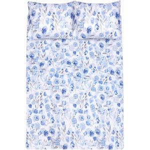 133x72 Woven 100% Cotton Bed Sheets 4 Pcs Bed Sets Organic Cotton Material