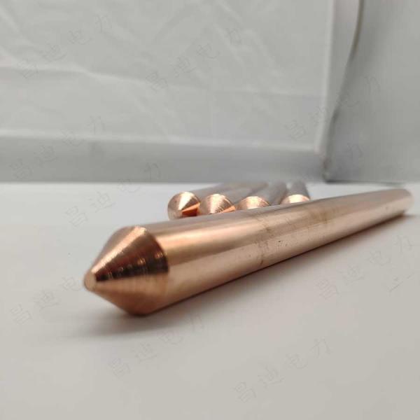 Buy Grounding Connection Pure Copper Earth Rod 16mm 12mm 0.5Ohm M at wholesale prices