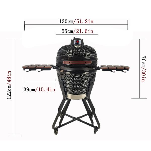 KIMSTONE Barbecue Griller Charcoal Kamado Grill Kamando Asador De Ceramic Komado 21 Smoker Bbq Grill
