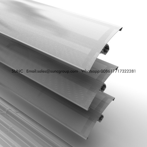 Aerofoils Aluminum Weatherproof Louvres System PVDF Coating Air Ventilation