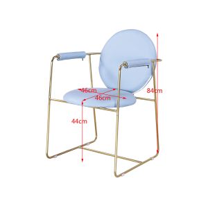 China Ergonomic 46cm 84cm Faux Leather Metal Dining Chairs on sale