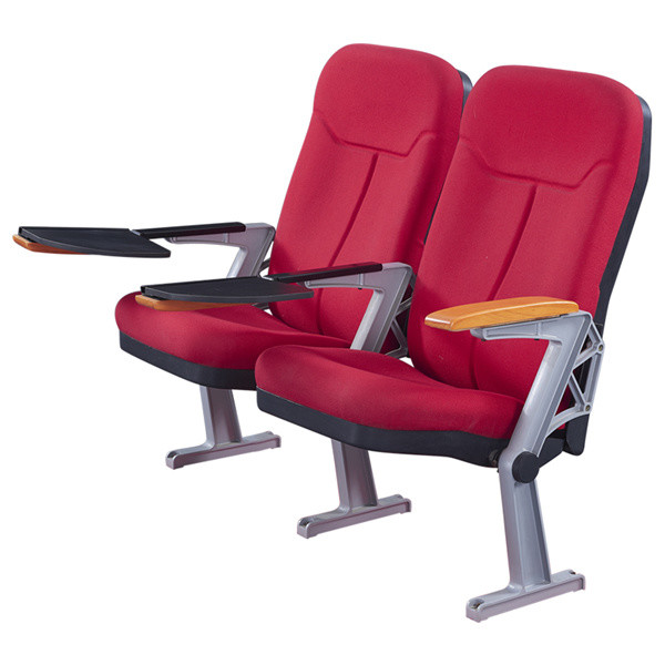 PP Shell Foam Cushion Red Fixed Auditorium Seating Fire Retardant