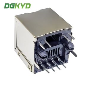 180 Degree Vertical Socket RJ45 Network Port Connector 8P8C Interface DGKYD52241