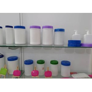 180mm HDPE Cleaning Wipes Bucket Bottle With White Lids