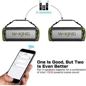 60W Waterproof IPX5 Bluetooth Wireless Speaker with TWS, DSP, TF Card, Equalizer