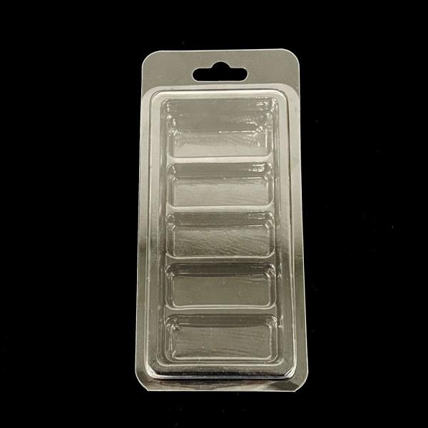 Custom Clear Plastic Wax Melt Blister Packaging Clamshell Packaging For Candle Wax Blister Candle Box With Hanger