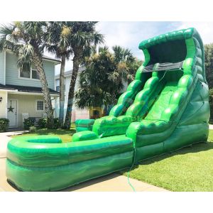 Plato Outdoor Inflatable Water Slides With Pool Jumping Bouncer House