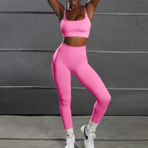 Quality 11 Colors Seamless Gym Clothing Outfits Women Fitness Yoga Set