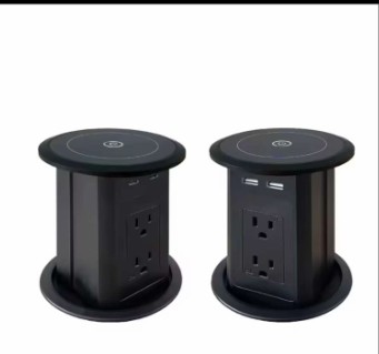 Hot Selling Pop-Up Power Sockets Double side design 4 AC Outlets with dual USB A