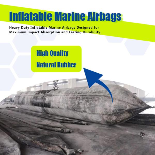 Cylindrical Inflatable Marine Salvage Bags Ship Launching Inflatable Airbags