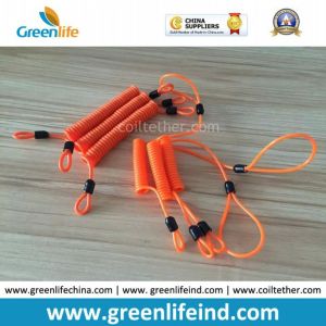 Quick Release Elastic Tape Lanyard W/Clips in Transparent Green