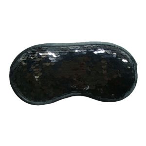 Attractive Black Paillettes Sleeping Blindfold Eye Mask Custom Logo / Size / Color