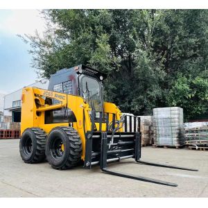 50HP 700kg Track Wheel Mini Skid Steer Loader Machine With Attachments