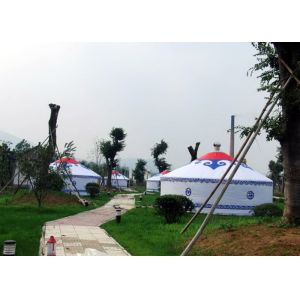 Quality Luxury White Traditional Mongolian Yurt Tent Aluminum And Bamboo Structural for sale