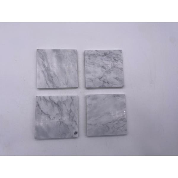 Buy Eco Friendly Insulated  Plain Stone Coasters Natural Marble Moisture Resistant at wholesale prices