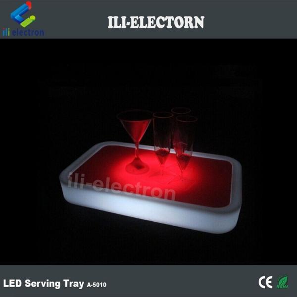 party club used wireless control color changing illuminated electric serving tray