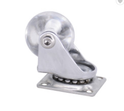 35mm clear caster polyurethane wheels  furniture casters swivel wheels
