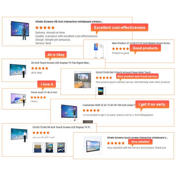 65 75 85 86 98 Inch Multi Touch Screen Electronic Board Interactive Flat Panel Interactive Smart Whiteboard for School Teaching
