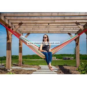 Multi Colored Coastal Brazilian Sleeping Hammock , Cool Outer Banks Two Person