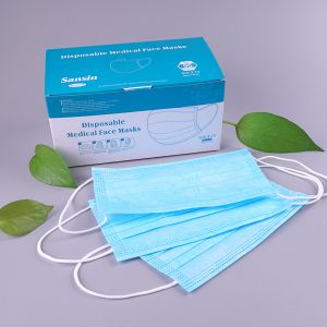 Foldable Disposable Protective Face Mask , Antibacterial Elastic Ear Loop Mask