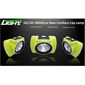 Small Size Rechargeable LED Headlamp 25000lux GLC-6S OLED Screen For Time Logo