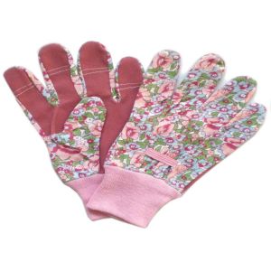 Back Elastic Line Mixed Cotton / Poly Working Hands Gloves With Knit Wrist