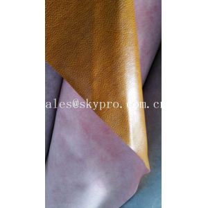 Waterproof HIgh Light Solid Color 100% PU Synthetic Leather Easily Clean